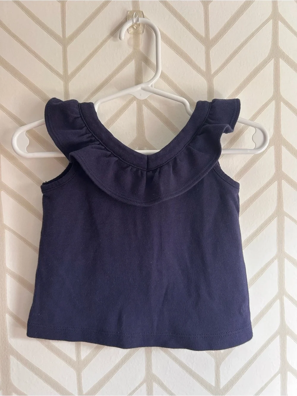 *Janie and Jack* Navy Ruffle Tank Top
